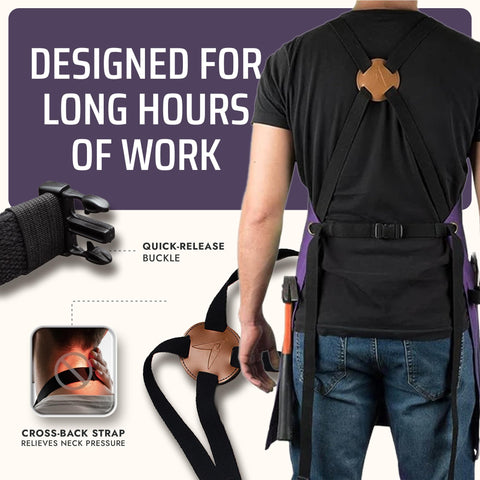 Asaya cross-back strap detail showing adjustable hardware for even shoulder support