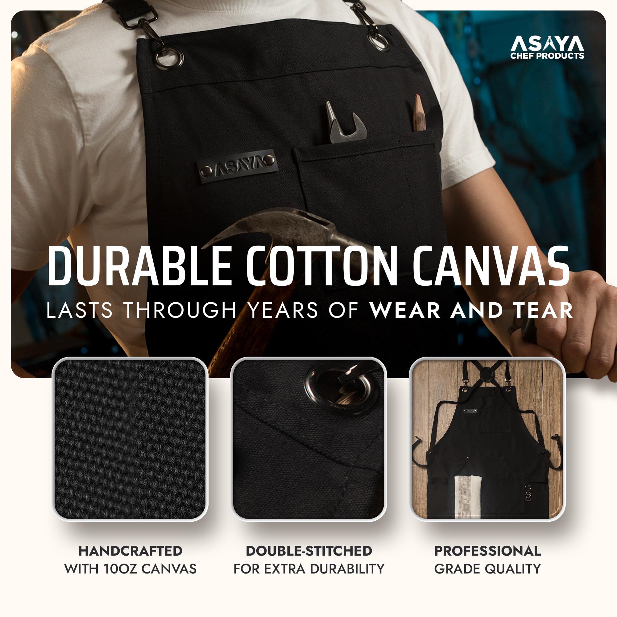 Asaya pocket organization closeup holding phone tools and utensils for accessibility