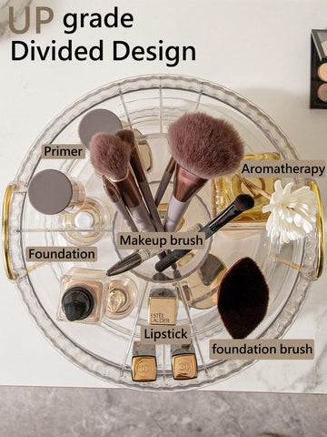 Asayuee top compartment grid close-up keeping brushes and small items separated