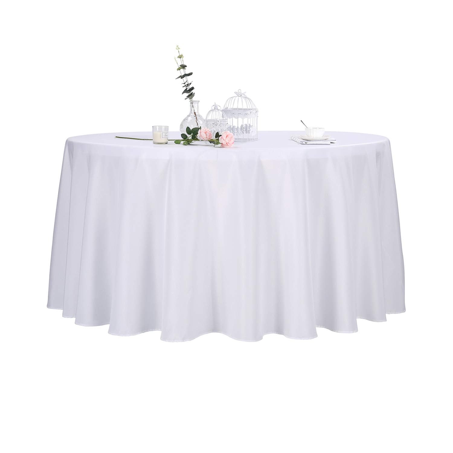 Ascoza front view on table showing full 120-inch drape and elegant presentation