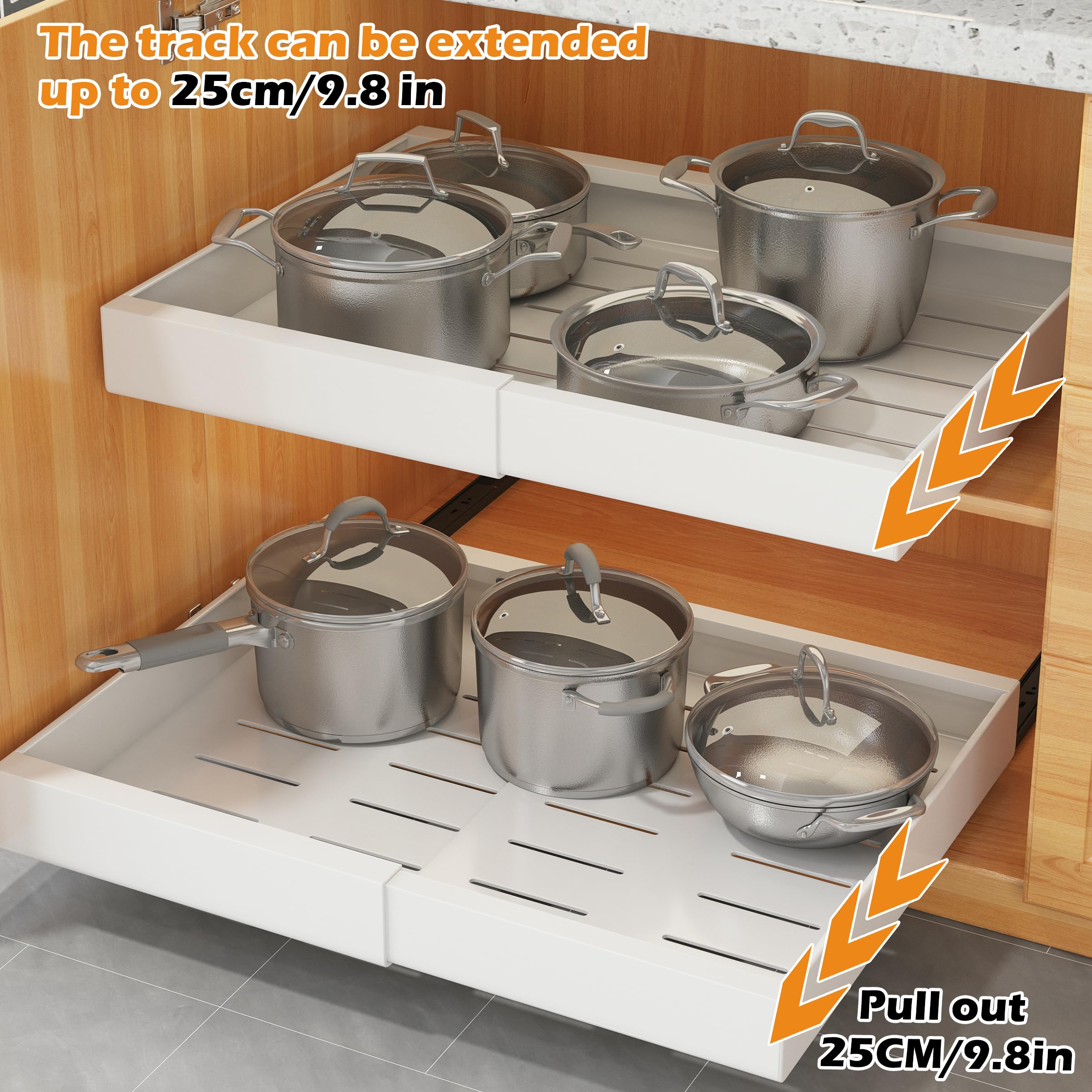ASDICOXB organizer expanded to show adjustable 12.4 to 20.4 inch width fit