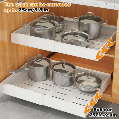 ASDICOXB organizer expanded to show adjustable 12.4 to 20.4 inch width fit