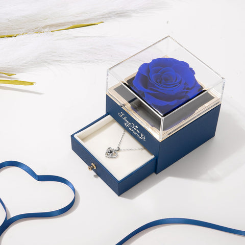 ASELFAD hidden heart necklace compartment under the rose adding surprise keepsake