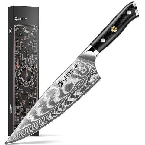 ASETY front packaging showing knife presentation and gift-ready appeal
