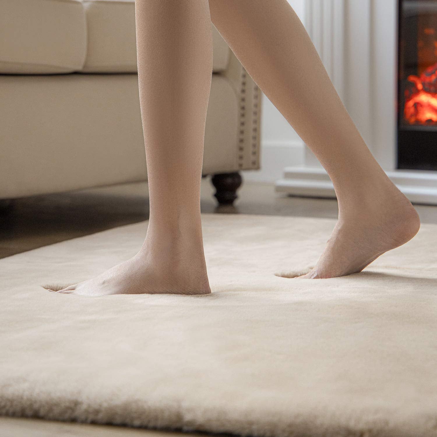 Ashler Home Deco rug laid out for washing, simple easy-care benefit