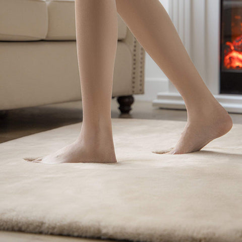 Ashler Home Deco rug laid out for washing, simple easy-care benefit
