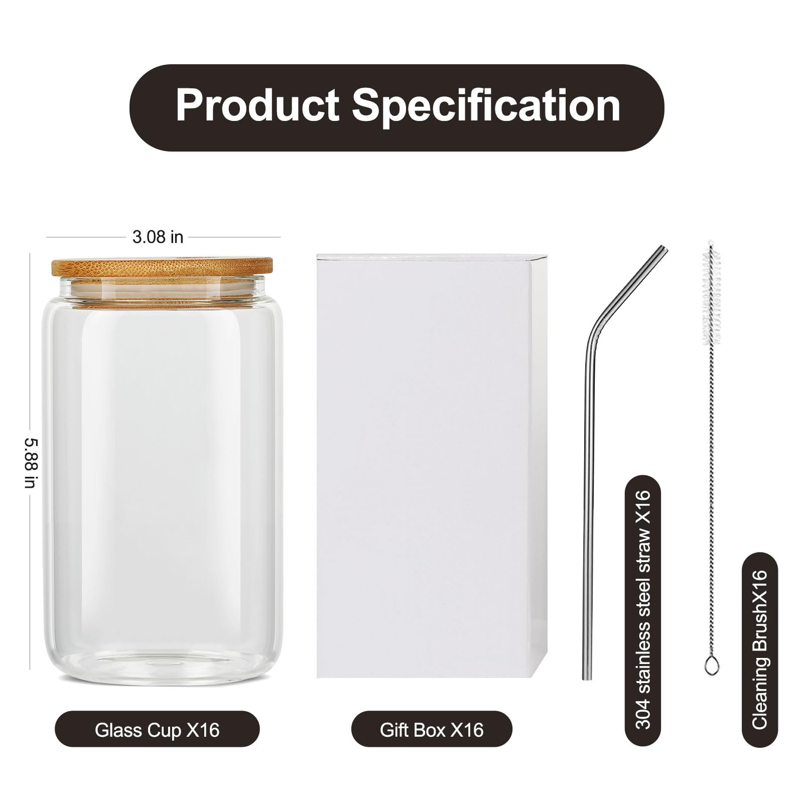 ASKIZ stainless-steel straw and brush displayed for easy cleaning and reuse