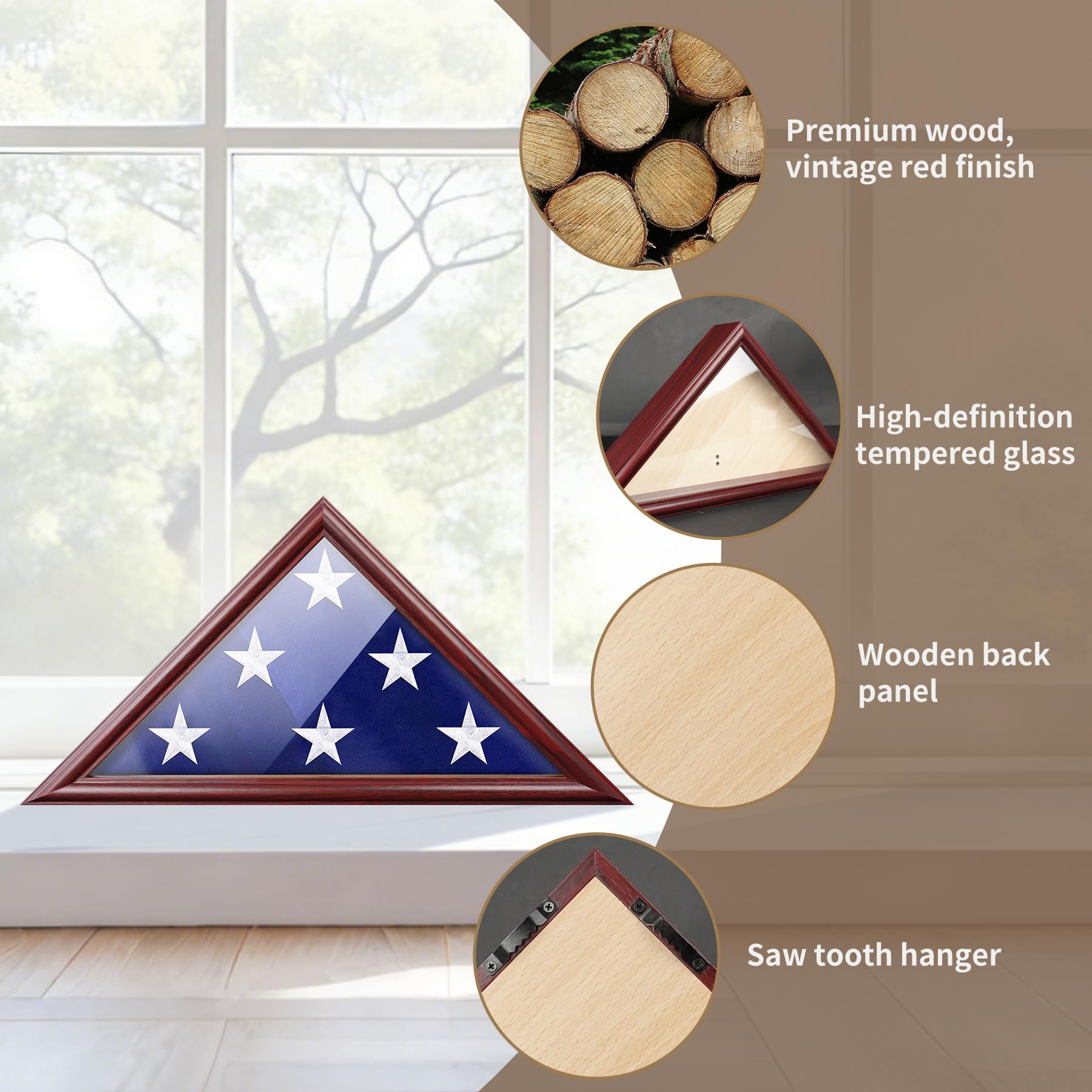 ASmileIndeep side profile showing 3-inch depth for secure flag placement