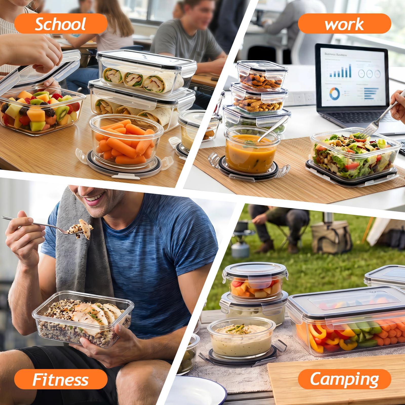Asnews hand holding single portion container showing portability and meal-prep ease