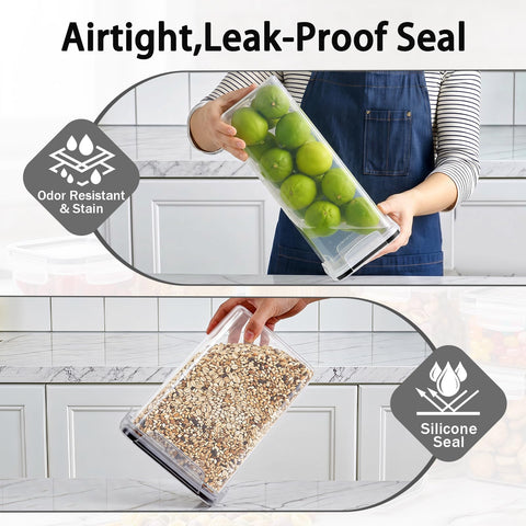 Asnews close-up of four-side locking lid and silicone seal highlighting airtight benefit