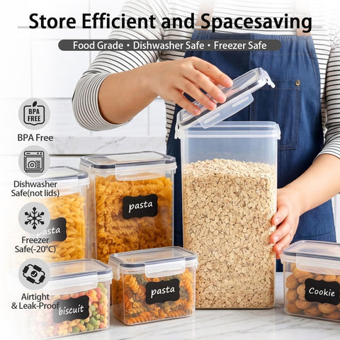 Asnews pouring rice into a container demonstrating easy refill and controlled pouring