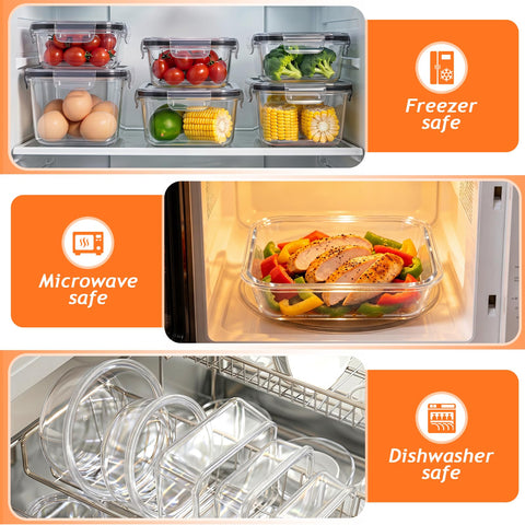 Asnews round containers arranged to display size variety and easy portioning benefit