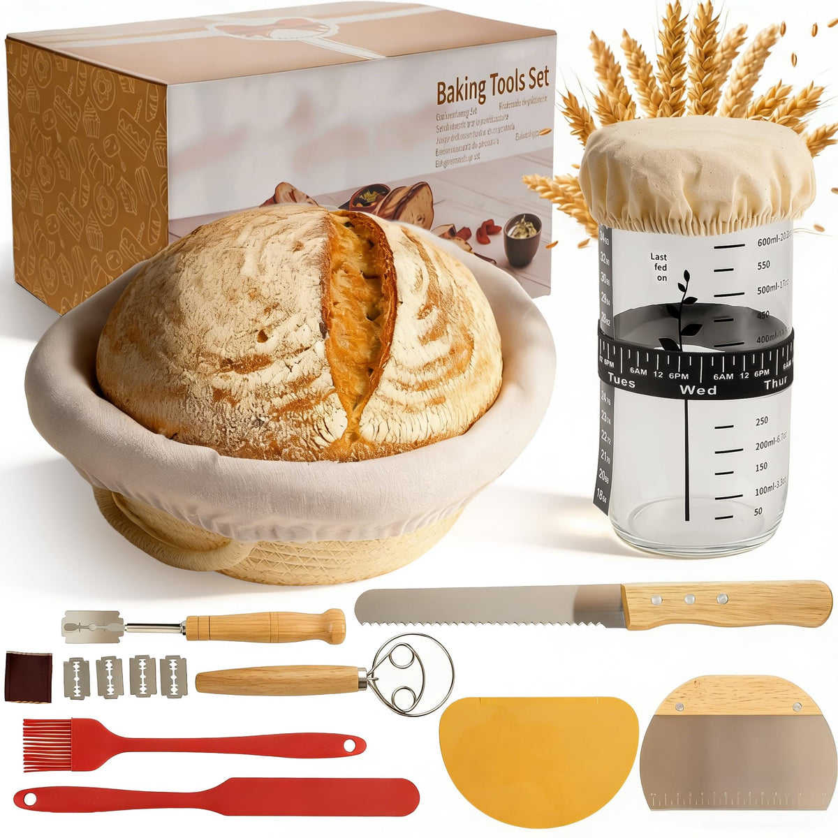 ASOBEAGE kit front layout showing all included tools for easy baking setup