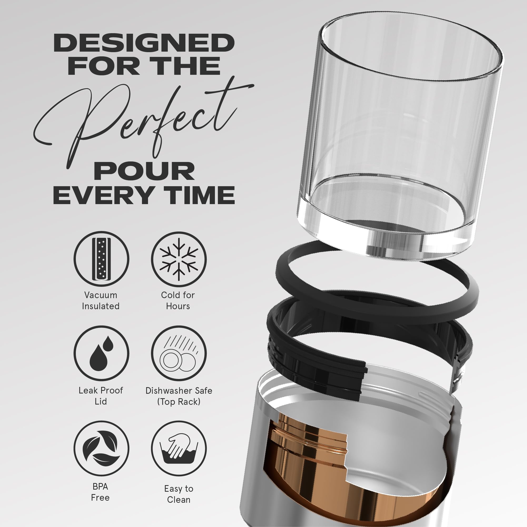 asobu detailed shot of glass base highlighting heavy bottom stability benefit