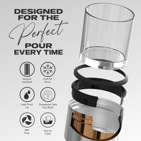 asobu detailed shot of glass base highlighting heavy bottom stability benefit