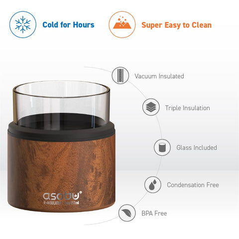 asobu tumbler next to credit card showing compact 10.5oz size for gifting