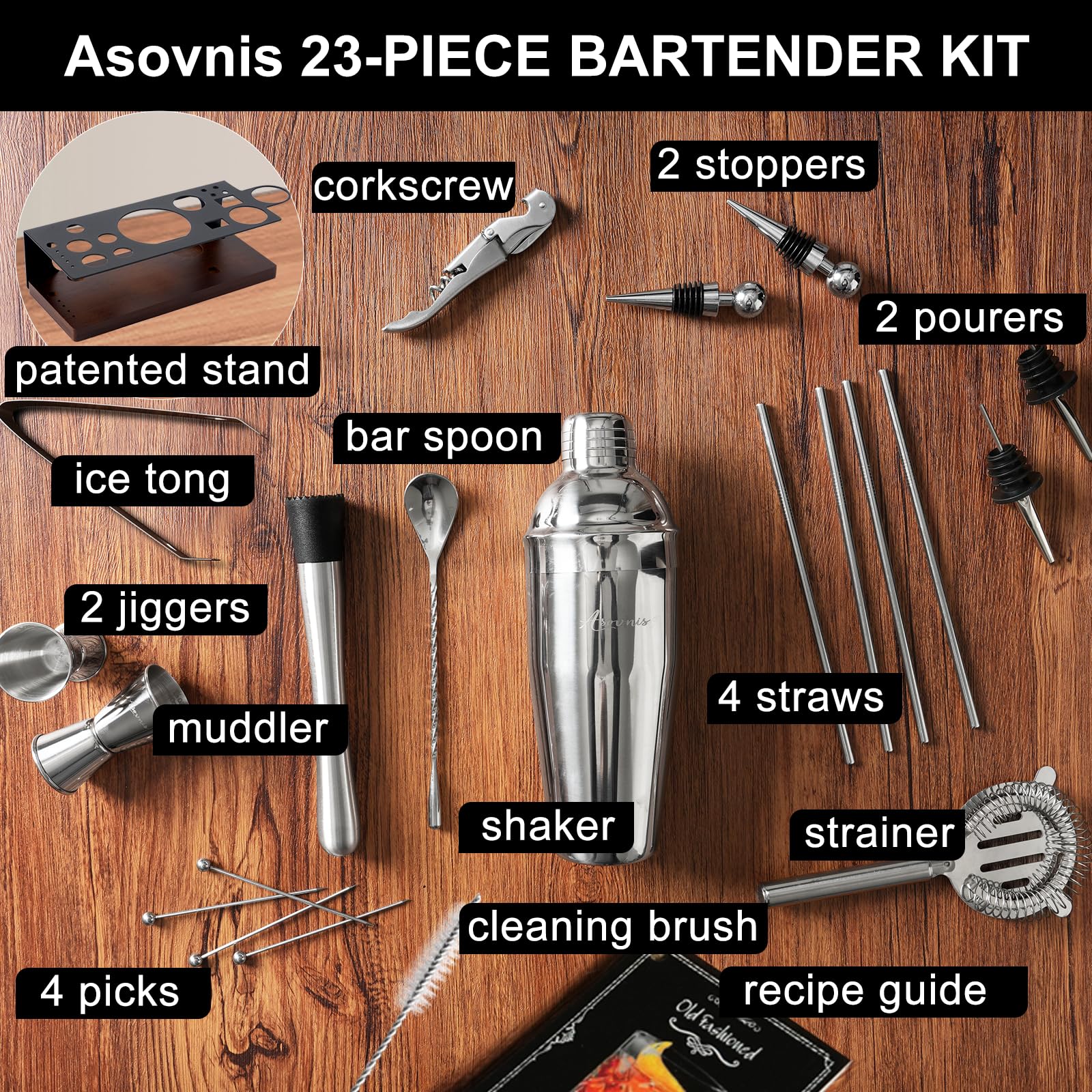ASOVNIS elegant stand display organizing tools for quick access and style