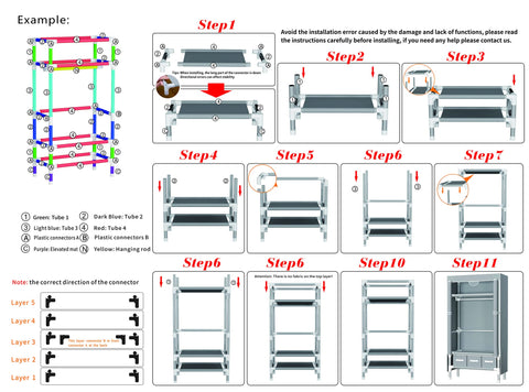 ASSICA portable closet in a small bedroom demonstrating quick assembly and portability