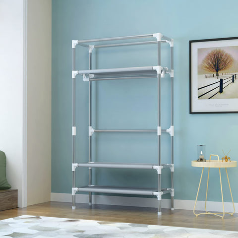 ASSICA interior showing hanging rod with clothes for organized vertical storage benefit