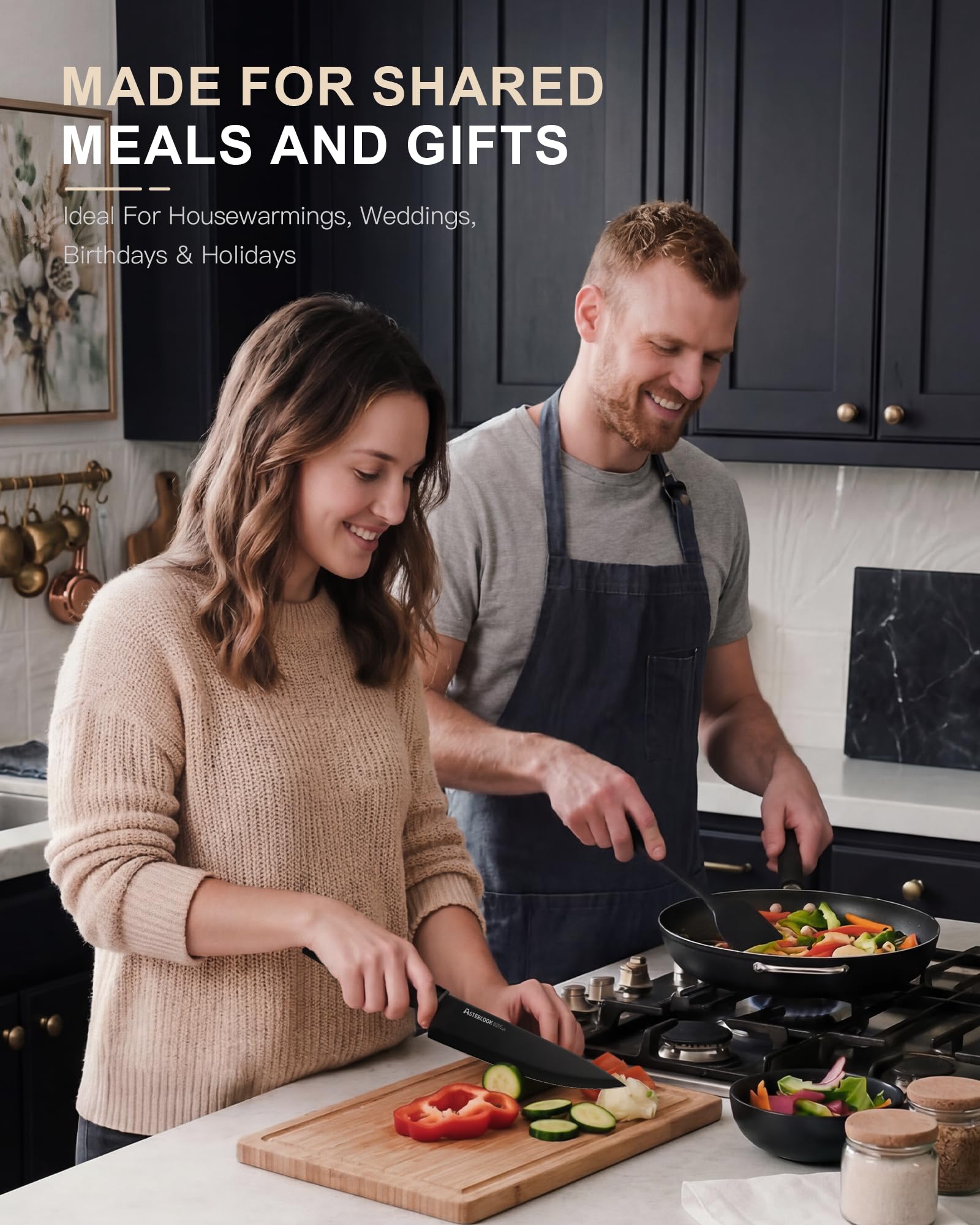 Astercook block open slots drying interior for faster blade drying and hygiene