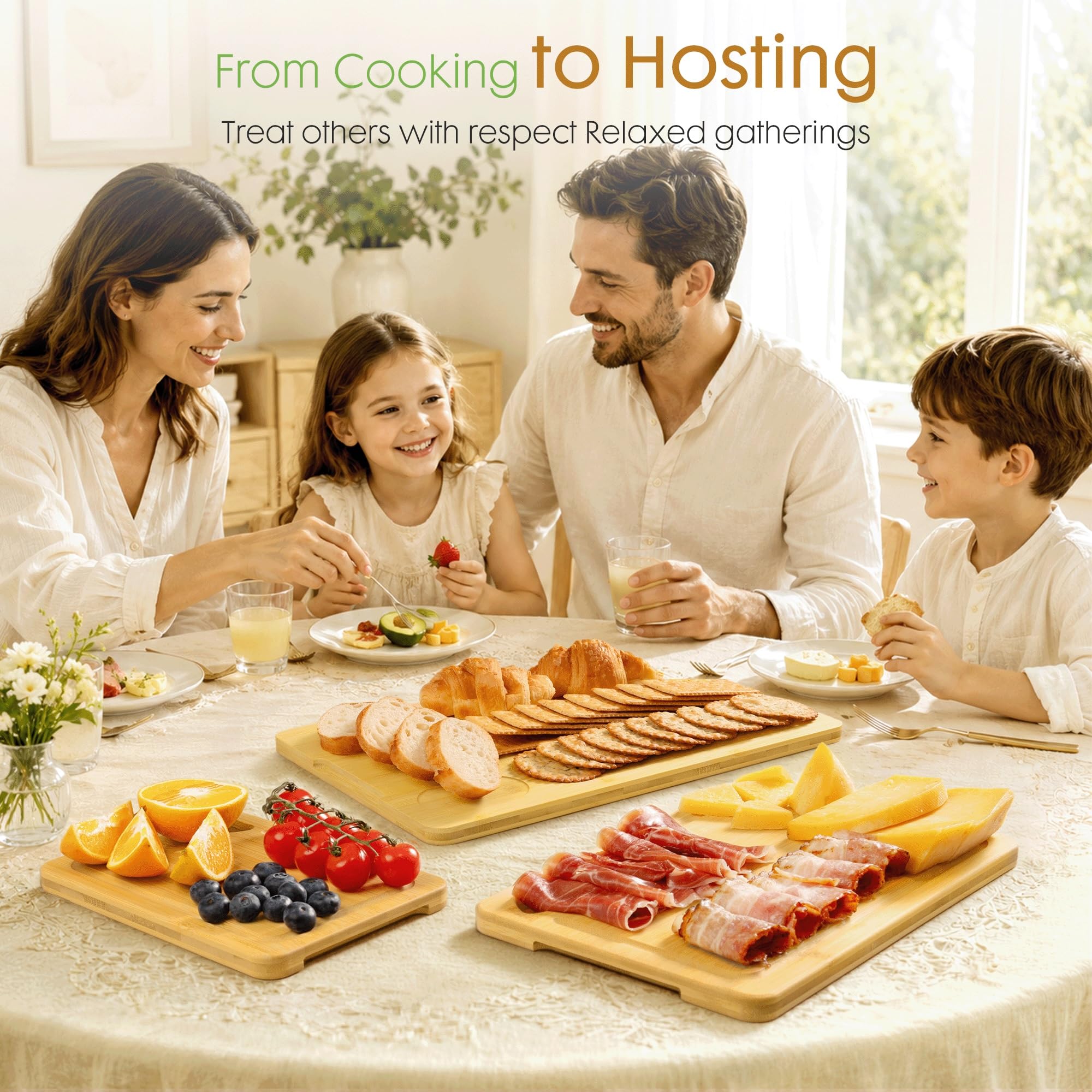 Astercook boards used as charcuterie platter enhancing food presentation