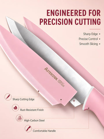 Astercook clear knife block open design keeping blades dry and visible