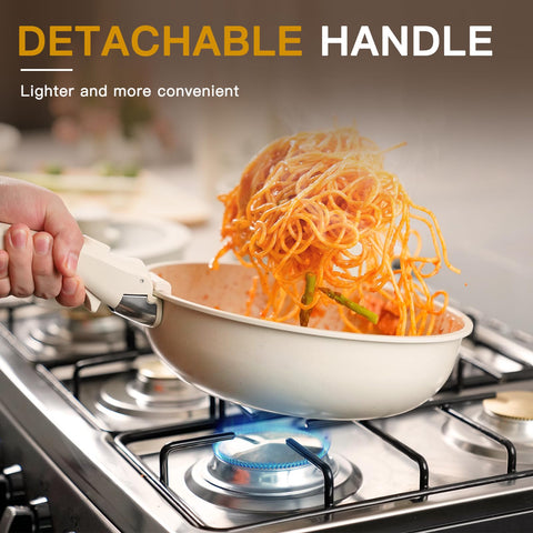 Astercook close-up of ceramic nonstick coating for easy food release and cleaning