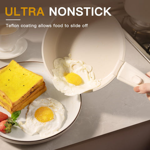 Astercook close-up of ceramic nonstick interior highlighting easy food release