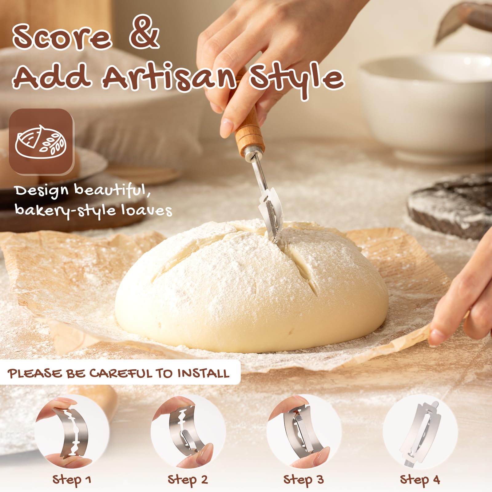 Astercook cooling rack supporting a fresh loaf to preserve crust texture