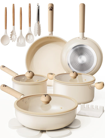 Astercook full cookware set front view showing complete pieces and versatility