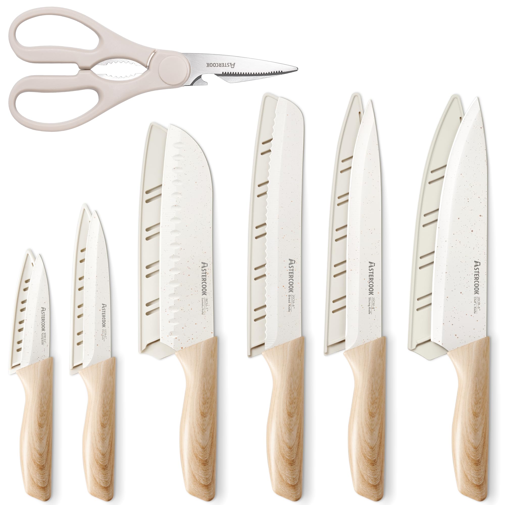 Astercook front packaging showing full 13-piece set and benefits