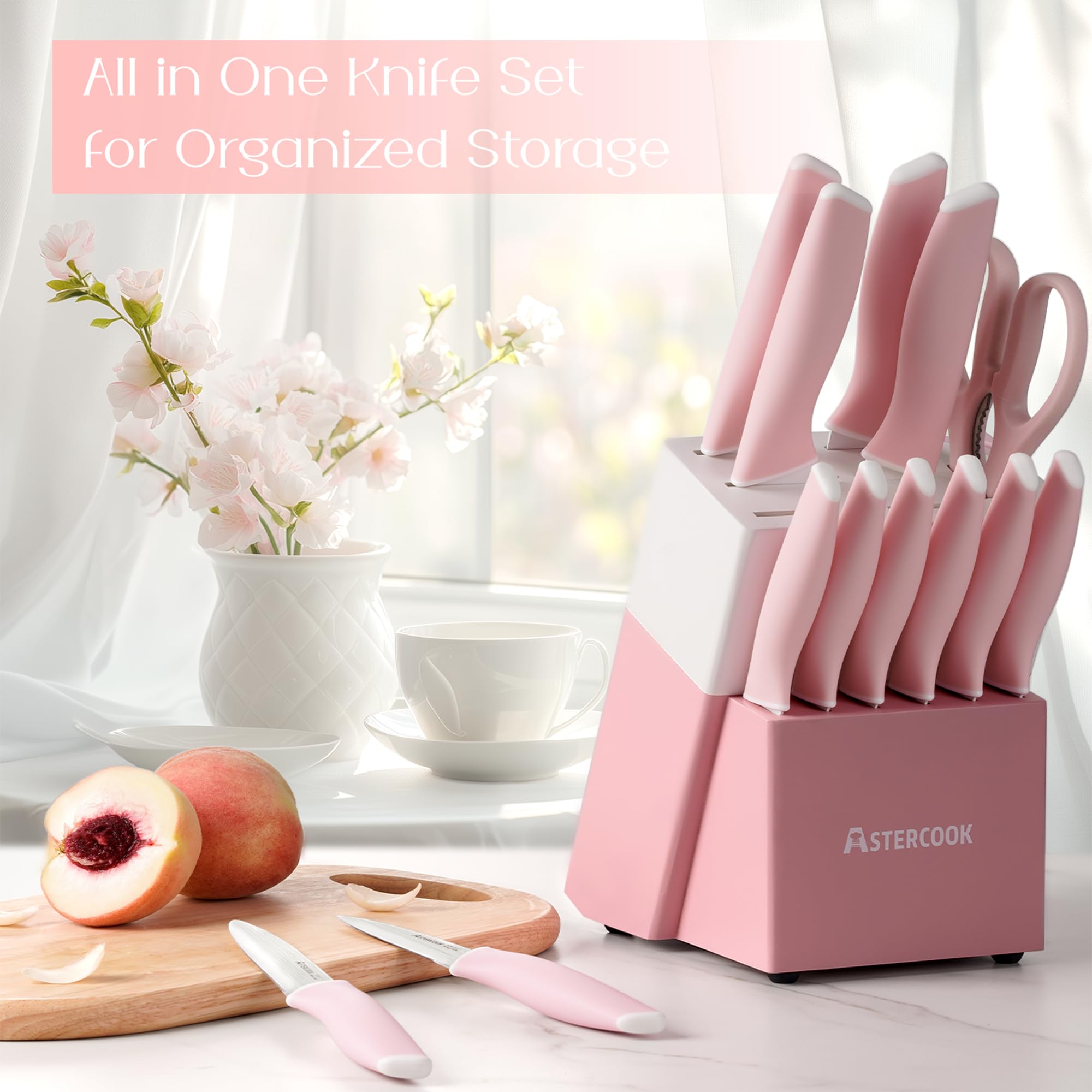 Astercook ergonomic handle detail showing grip shape for comfortable long-use cooking