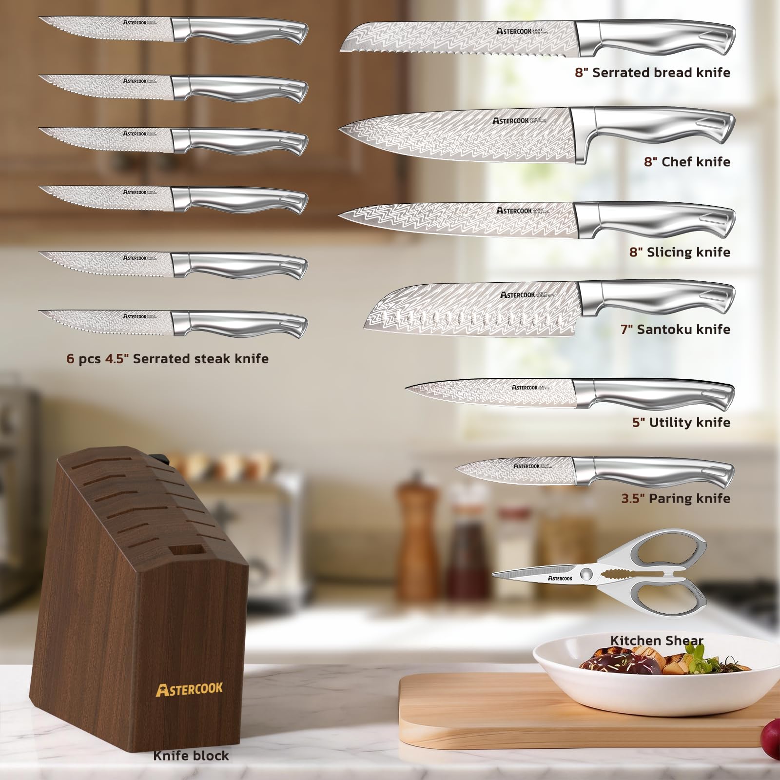 Astercook ergonomic handle detail demonstrating comfortable grip and control