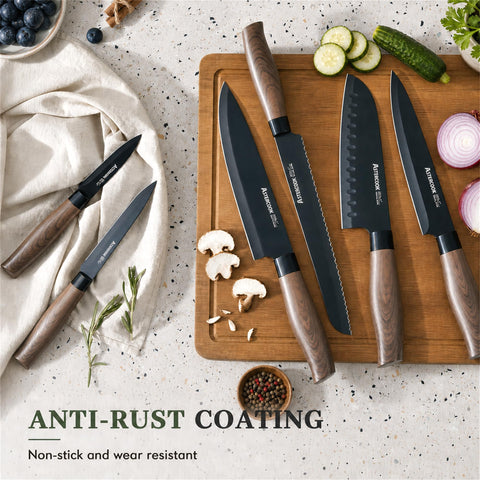 Astercook knives stored in a drawer demonstrating protected blades and organized convenience