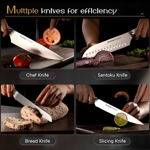 Astercook kitchen shears with utility knife demonstrating multi-task convenience