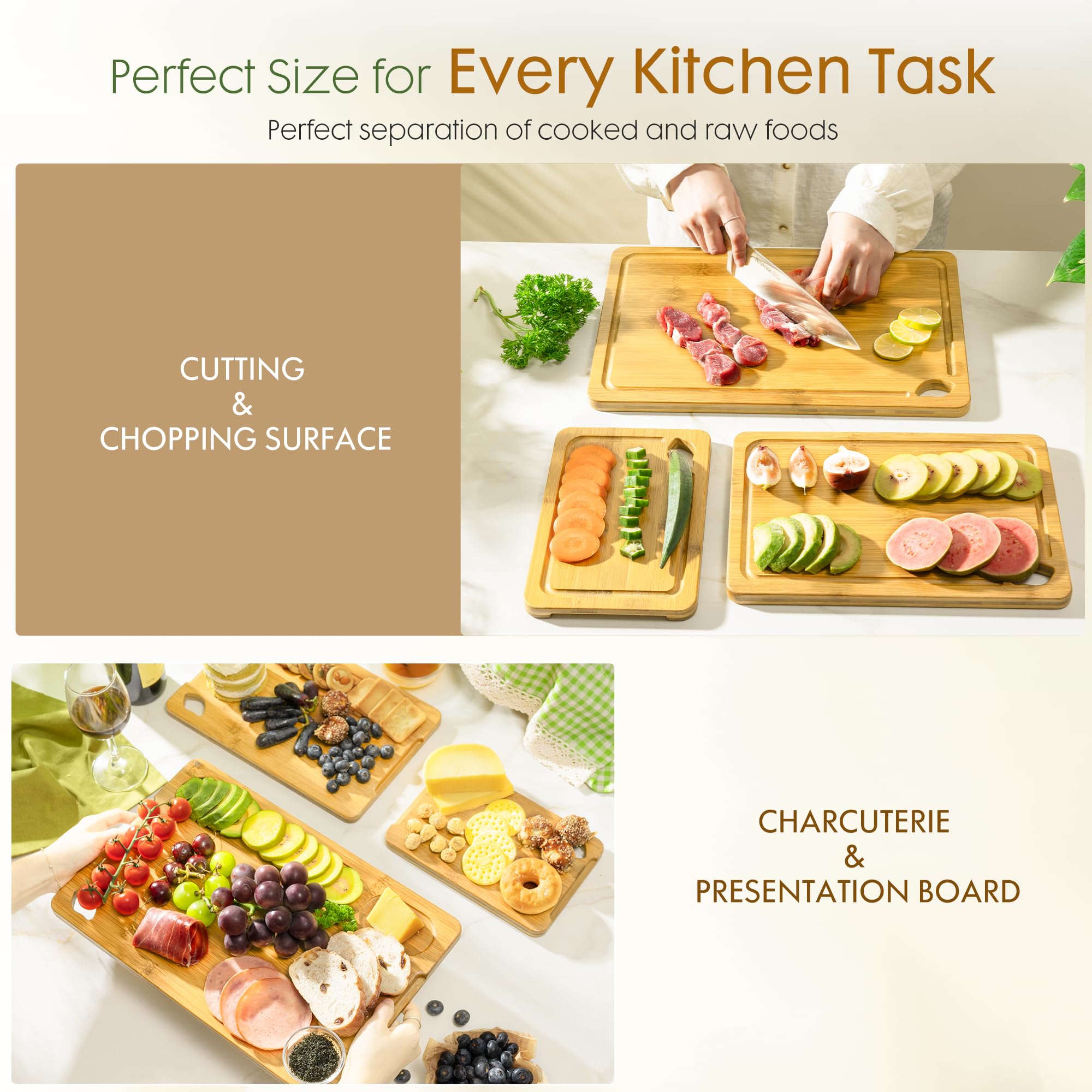 Astercook large board top view highlighting smooth surface for slicing