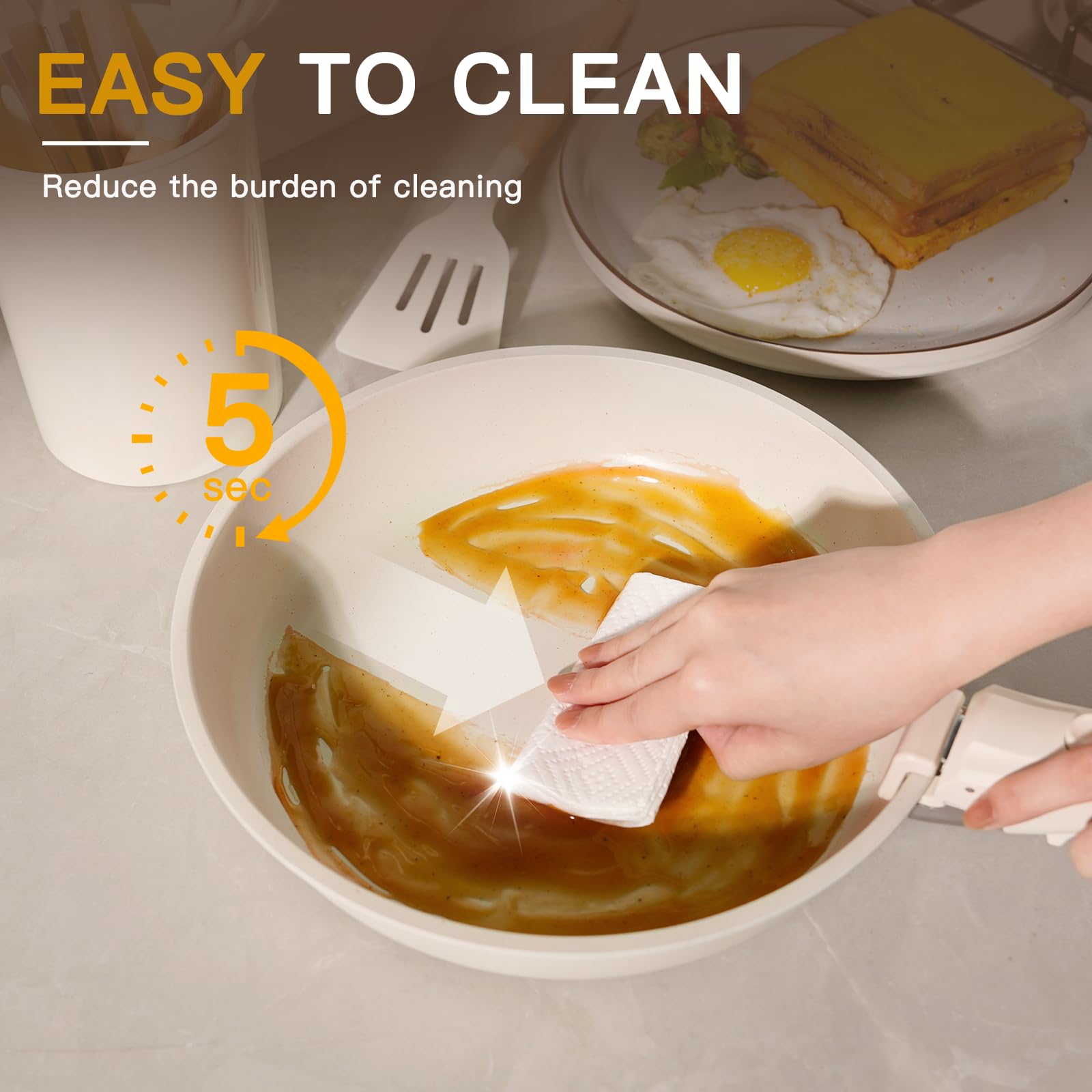 Astercook glass lid and spout detail for controlled pouring and steam monitoring