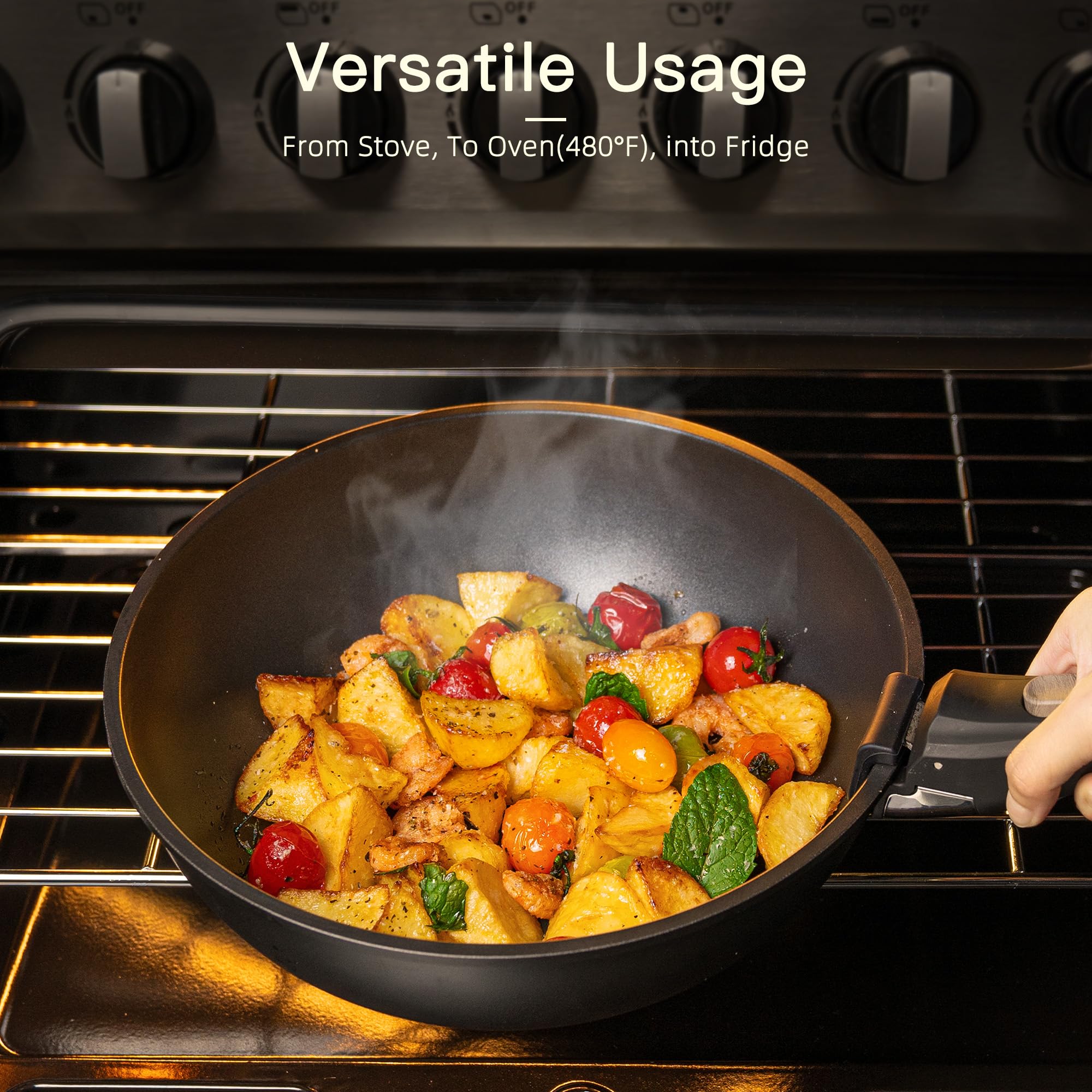 Astercook pot in oven with handle removed showing oven-safe convenience