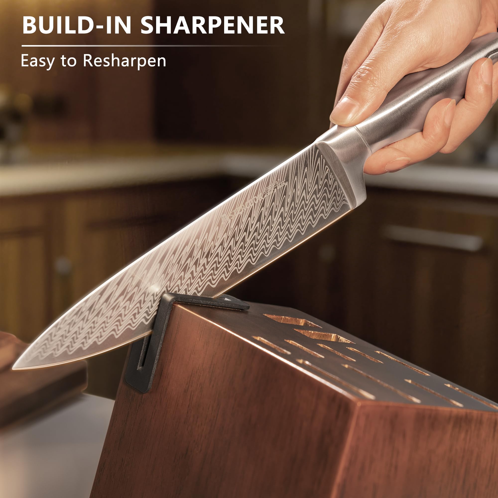Astercook Santoku and paring knives side-by-side for versatile prep tasks