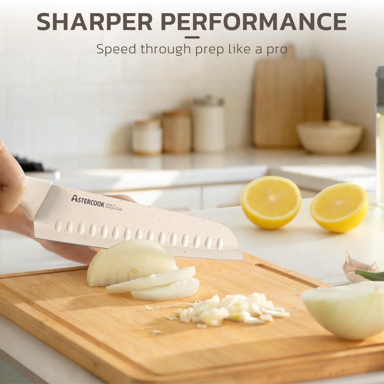 Astercook block sharpener close detail enabling quick edge maintenance