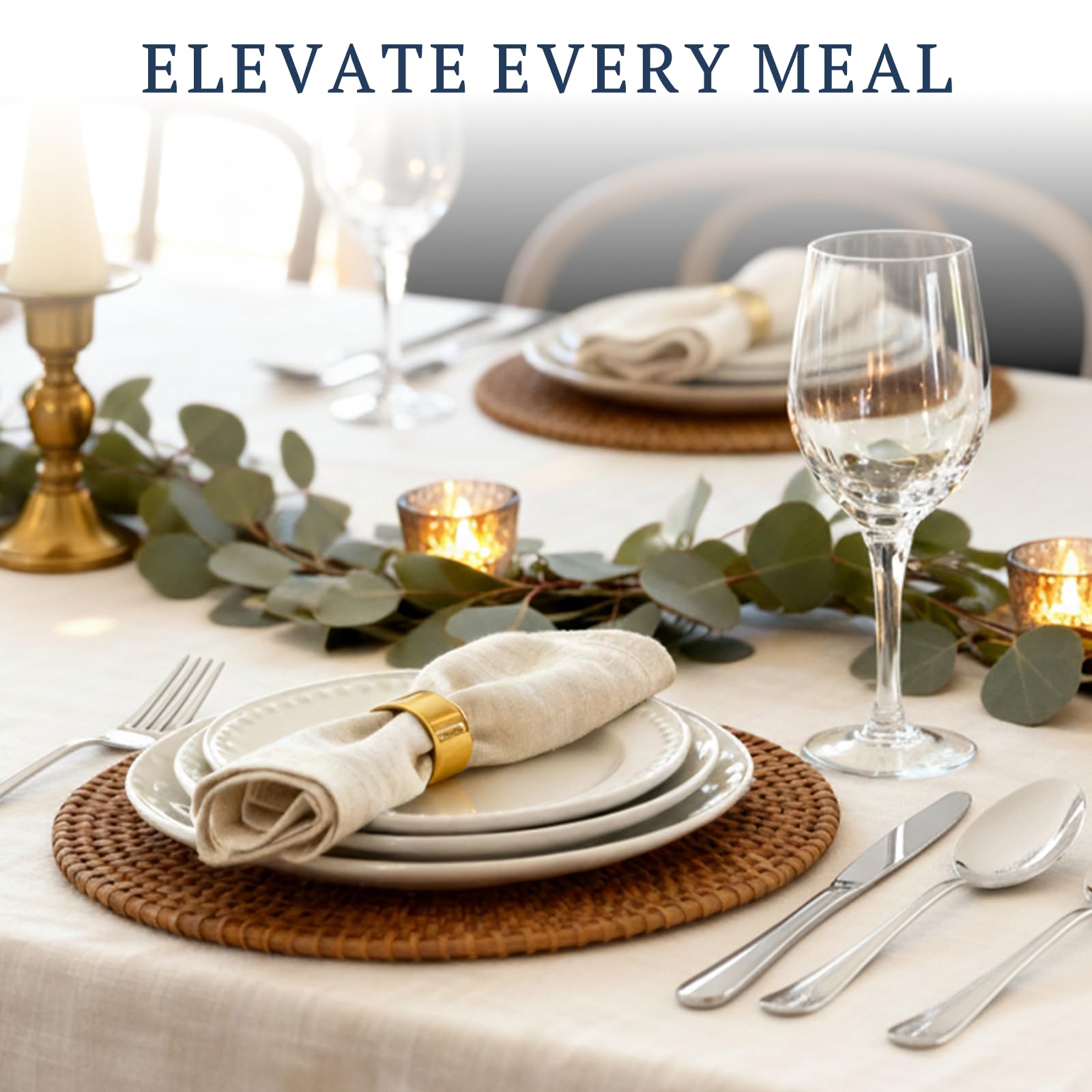 Astercook table setting lifestyle with utensils enhancing a dinner spread