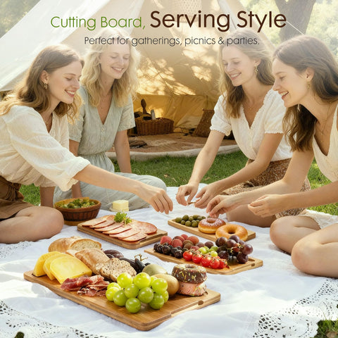 Astercook stacked boards angle showing reversible sides and solid construction