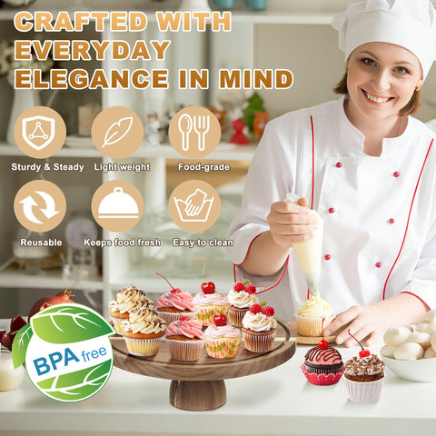 ASTROLIN cake stand in use serving cupcakes for easy party presentation