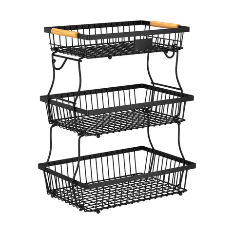 astrorhine front view 3-tier basket showing organized storage and space savings