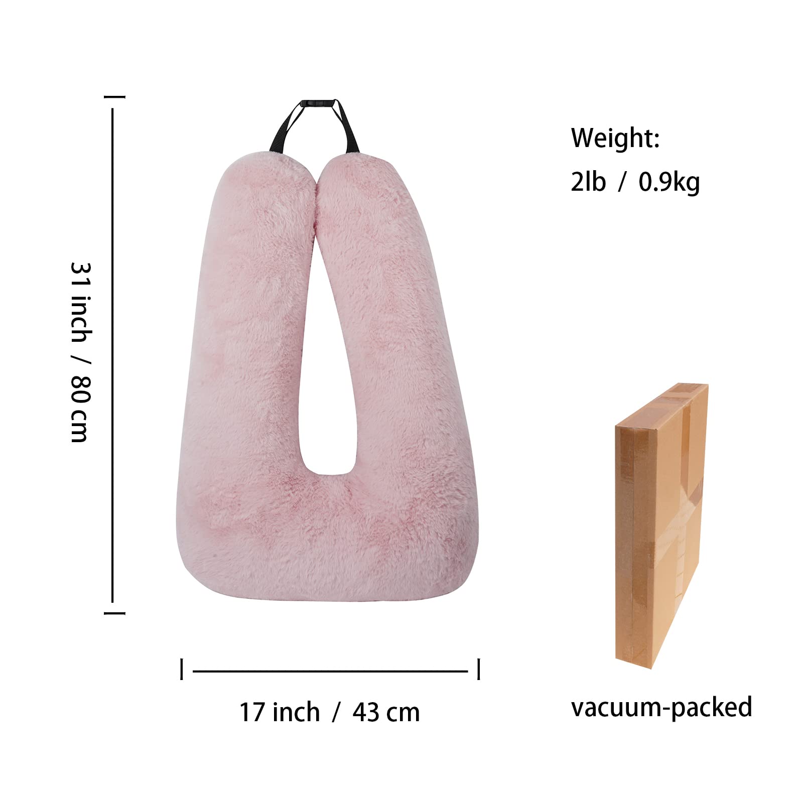 Atablyn pillow packed in travel bag for compact convenience