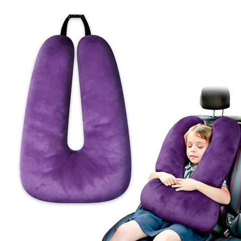 Atablyn front view pillow showing U-shape and plush support for travel