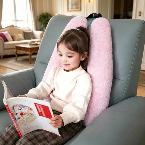 Atablyn pillow in travel scene boosting comfort on family trip