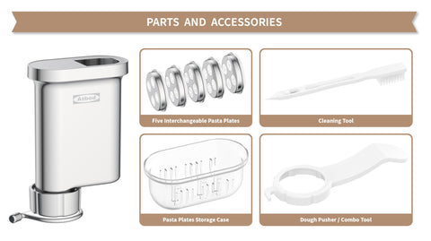 Atbod dough pusher and cleaning tool arranged for convenient maintenance