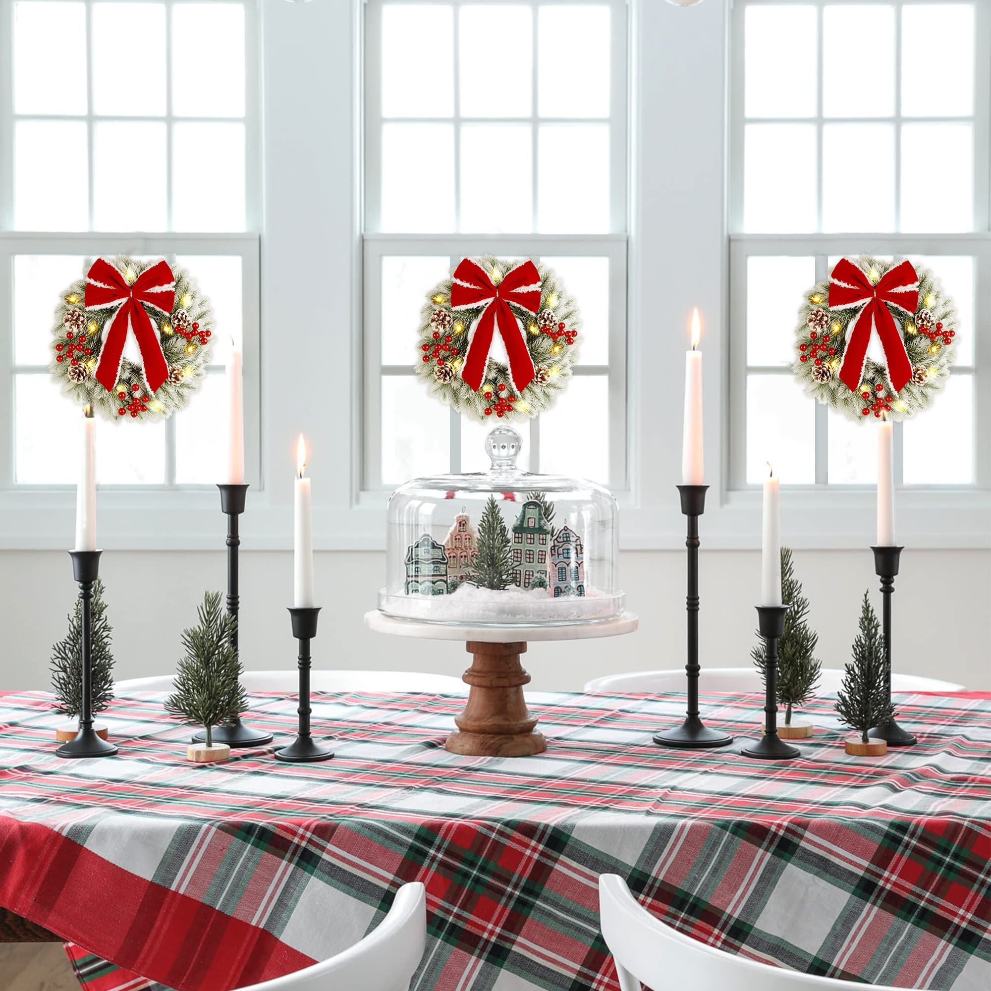 ATDAWN bow and pinecones detail adding festive charm