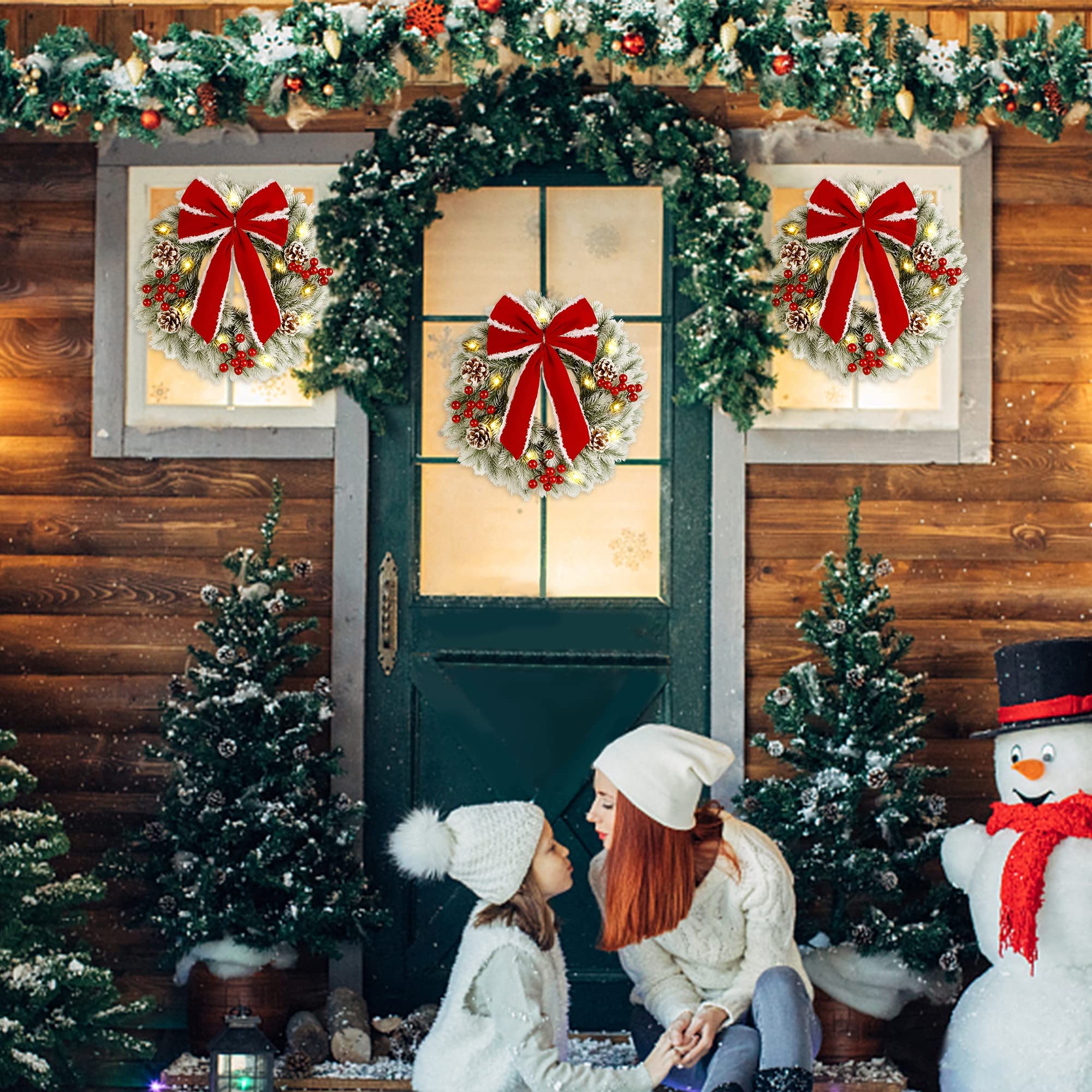 ATDAWN wreath in living room setting enhancing holiday decor